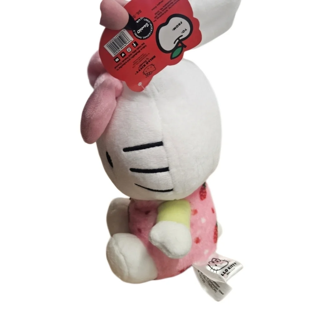 Hello Kitty By Sanrio 2023 Bunny Ears Strawberry Print Plush NWT Spring Easter